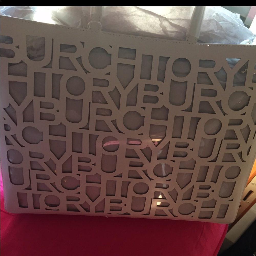 Tory Burch white tote